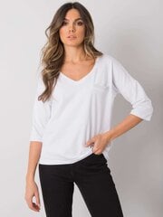 RUE PARIS Белая футболка-конверт. цена и информация | Женские футболки | pigu.lt