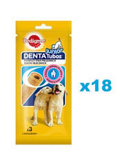 Pedigree DentaTubos Junior su vištiena, 18x72 g kaina ir informacija | Skanėstai šunims | pigu.lt