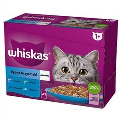 Whiskas для взрослых кошек с лососем, тунцом, треской и белой рыбой, 48х85 г цена и информация | Консервы для кошек | pigu.lt