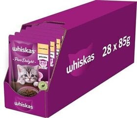 Корм Whiskas Junior для котят с курицей, 28х85 г цена и информация | Консервы для кошек | pigu.lt