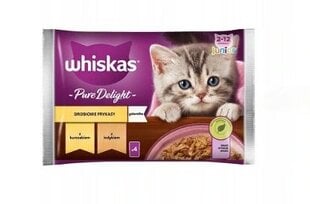 Whiskas для котят с курицей и индейкой, 52х85 г цена и информация | Консервы для кошек | pigu.lt