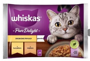 Whiskas suaugusioms katėms su vištiena, antiena, paukštiena ir kalakutiena, 52x85 g kaina ir informacija | Konservai katėms | pigu.lt