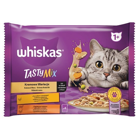 Whiskas Adult su vištiena ir daržovėmis, ėriena ir kalakutiena, 52x85 g kaina ir informacija | Konservai katėms | pigu.lt