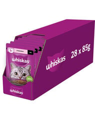 Whiskas su lašiša, 28x85 g kaina ir informacija | Whiskas Gyvūnų prekės | pigu.lt