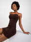 Suknelė moterims Italy Moda, ruda kaina ir informacija | Suknelės | pigu.lt
