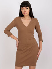 Suknelė moterims Rue Paris, ruda kaina ir informacija | Suknelės | pigu.lt