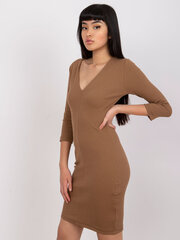 Suknelė moterims Rue Paris, ruda kaina ir informacija | Suknelės | pigu.lt