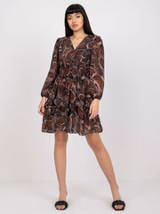 Женское мини-платье в стиле бохо Och Bella коричневого цвета цена и информация | Платья | pigu.lt