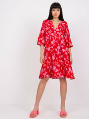 Женское красное приталенное платье цена и информация | Платья | pigu.lt