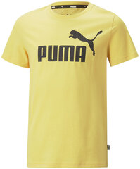 Футболки Puma Ess Logo Tee Yellow 586960 43 586960 43/152 цена и информация | Рубашка для мальчиков | pigu.lt
