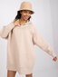 Džemperis moterims Ex Moda 2016103137398, smėlio spalvos kaina ir informacija | Džemperiai moterims | pigu.lt