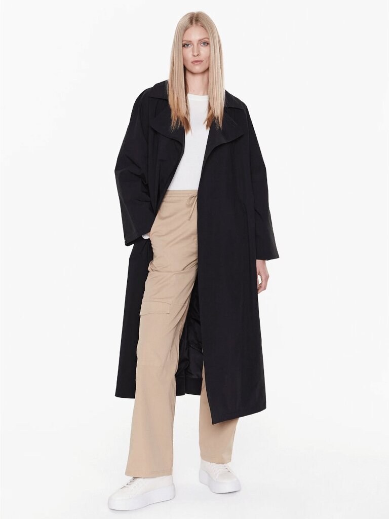 Calvin Klein Jeans lietpaltis moterims 560075762, juodas kaina ir informacija | Paltai moterims | pigu.lt