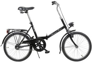 Складной велосипед Azimut Fold 20" 2023, черный цвет цена и информация | Велосипеды | pigu.lt