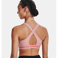Спортивный бюстгальтер Under Armour  Crossback Mid Розовый цена и информация | Спортивная одежда для женщин | pigu.lt