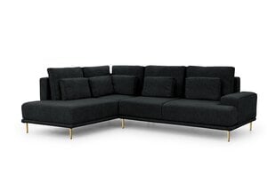 kairinė kampinė sofa Bogart Nicole, juoda kaina ir informacija | Minkšti kampai | pigu.lt