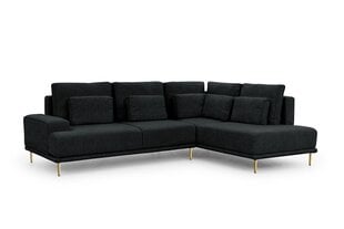 Dešininė kampinė sofa Bogart Nicole, juoda kaina ir informacija | Minkšti kampai | pigu.lt