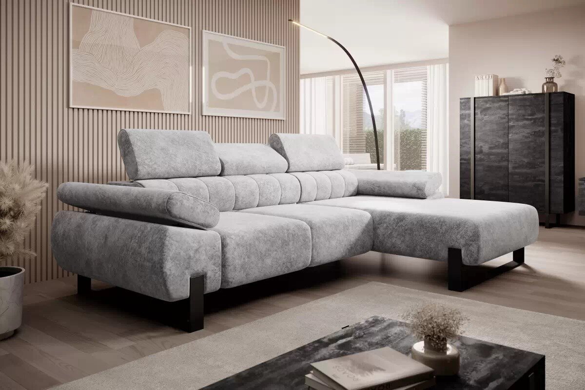 Dešininė kampinė sofa Bogart Verica Mini, pilka цена и информация | Minkšti kampai | pigu.lt