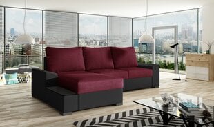 Kairinė kampinė sofa Negro, raudona/juoda kaina ir informacija | Minkšti kampai | pigu.lt