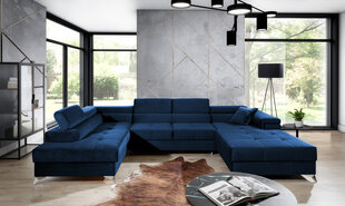 Мягкий уголок NORE Eduardo, синий цвет цена и информация | Угловые диваны | pigu.lt
