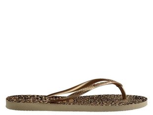 Slim animals sand havaianas for women's gold 41033529877 41033529877 цена и информация | Женские тапочки | pigu.lt