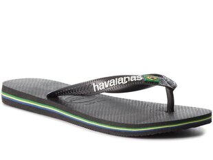 Brasil logo black havaianas for women's black 41108501069 41108501069 цена и информация | Женские тапочки | pigu.lt