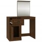vidaXL Kosmetinis staliukas, rudas ąžuolo, 90x50x132,5cm, mediena kaina ir informacija | Spintelės prie lovos | pigu.lt