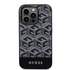 Чехол Guess PU G Cube MagSafe Compatible Case для iPhone 14 Pro Max, черный цена и информация | Чехлы для телефонов | pigu.lt