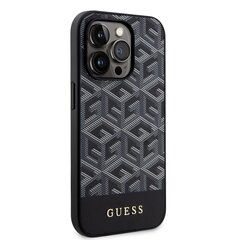 Чехол Guess PU G Cube MagSafe Compatible Case для iPhone 14 Pro Max, черный цена и информация | Чехлы для телефонов | pigu.lt