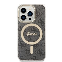 Чехол Guess 4G IML MagSafe Compatible Case для iPhone 14 Pro, черный цена и информация | Чехлы для телефонов | pigu.lt