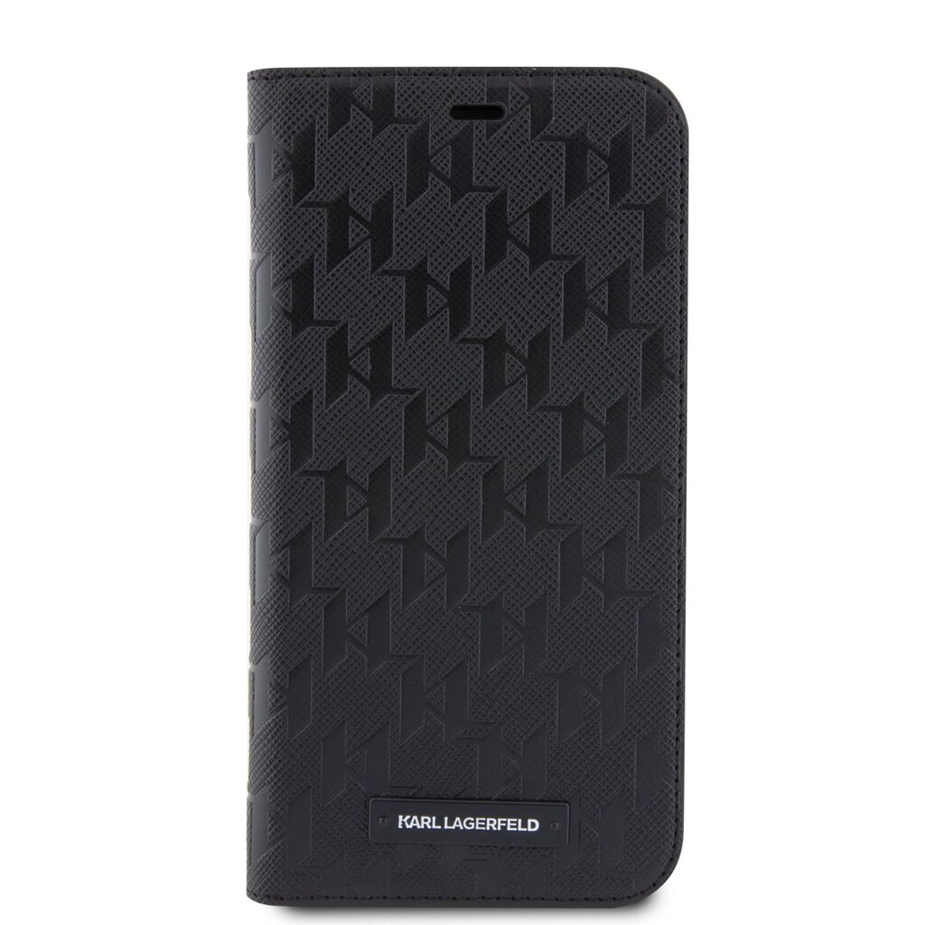 Karl Lagerfeld iPhone 14 Pro Book Case Saffiano Monogram Black