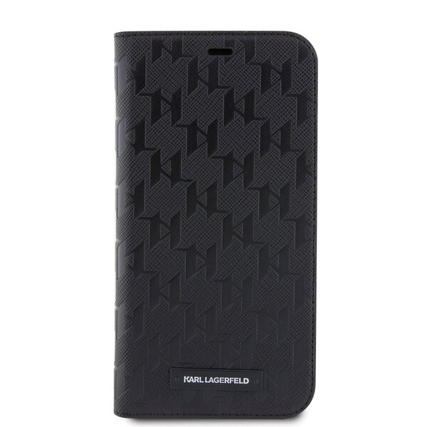 Karl Lagerfeld iPhone 14 Pro Max Book Case Saffiano Monogram Black