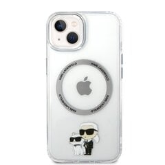 Original Pouch KARL LAGERFELD Ring Stand Karl Head MagSafe KLHMP15XHMRSKHH for Iphone 15 Pro Max White цена и информация | Чехлы для телефонов | pigu.lt