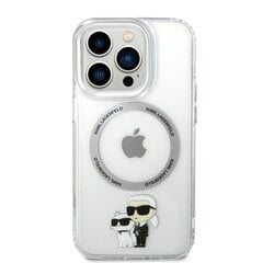 Original Pouch KARL LAGERFELD Ring Stand Karl Head MagSafe KLHMP15XHMRSKHH for Iphone 15 Pro Max White цена и информация | Чехлы для телефонов | pigu.lt