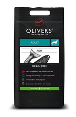 Olivers беззерновой рацион с лососем Adult Fish Grain Free M, 4кг цена и информация |  Сухой корм для собак | pigu.lt