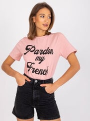 Marškinėliai moterims Fancy 2016103155576, rožiniai kaina ir informacija | Marškinėliai moterims | pigu.lt