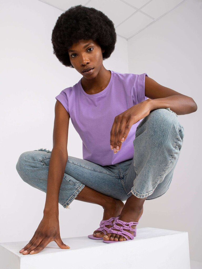 Marškinėliai moterims Basic Feel Good 2016103159390, violetiniai kaina ir informacija | Marškinėliai moterims | pigu.lt
