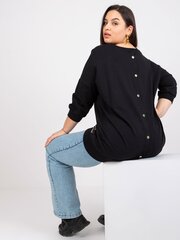 Женская черная блузка больших размеров цена и информация | Женские толстовки | pigu.lt