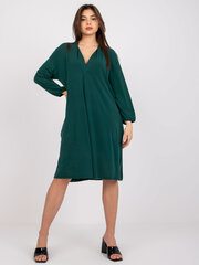 Женское платье цвета хаки с оборкой цена и информация | Платья | pigu.lt