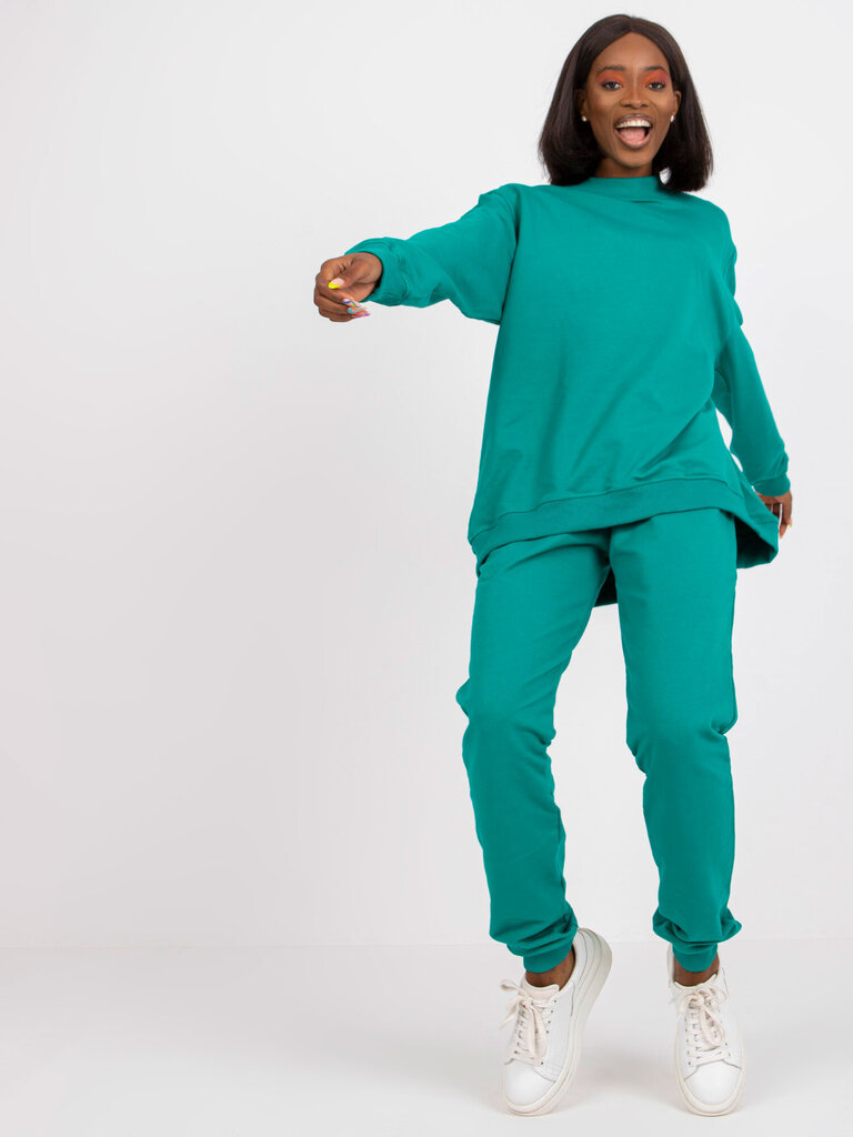 Džemperis moterims Basic Feel Good, žalias kaina ir informacija | Džemperiai moterims | pigu.lt