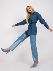 RUE PARIS Женская синяя рубашка. цена и информация | Женские блузки, рубашки | pigu.lt