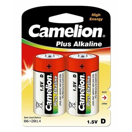 Camelion elementai Plus Alkaline, 1.5 V, D/LR20, 2 vnt. kaina ir informacija | Elementai | pigu.lt