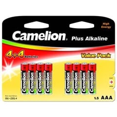 Элементы Camelion Plus Alkaline, 1.5 V, AAA /LR03, 8 шт. цена и информация | Батарейки | pigu.lt