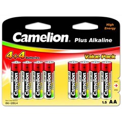 Camelion elementai Plus Alkaline, 1.5 V, AA/LR06, 8 vnt. kaina ir informacija | Elementai | pigu.lt