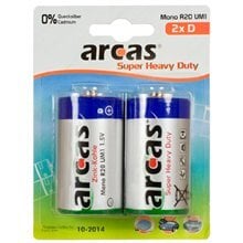 Батарейки Arcas Super Heavy Duty LR20, 2 шт цена и информация | Батарейки | pigu.lt