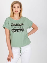 Marškinėliai moterims Relevance 2016103216109, žali цена и информация | Женские футболки | pigu.lt