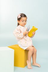 Vaikiškas įrankių rinkinys su dėklu, geltonas kaina ir informacija | Kūdikių indai, indeliai pienui ir įrankiai | pigu.lt