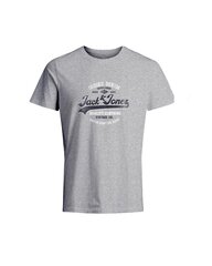 Jack&Jones marškinėliai vyrams 12238935*01, pilki kaina ir informacija | Vyriški marškinėliai | pigu.lt