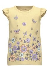 Детская футболка Name It 13217574*02, лиловая/белая 5715417985202 цена и информация | Рубашки для девочек | pigu.lt