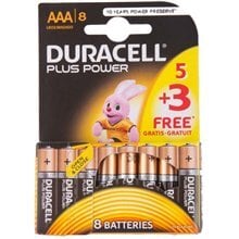 Duracell Plus Power MN2400 AAA (LR03), 8-pack цена и информация | Батарейки | pigu.lt