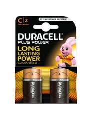 Щелочные батарейки LR14 DURACELL Plus Power C цена и информация | Батарейки | pigu.lt